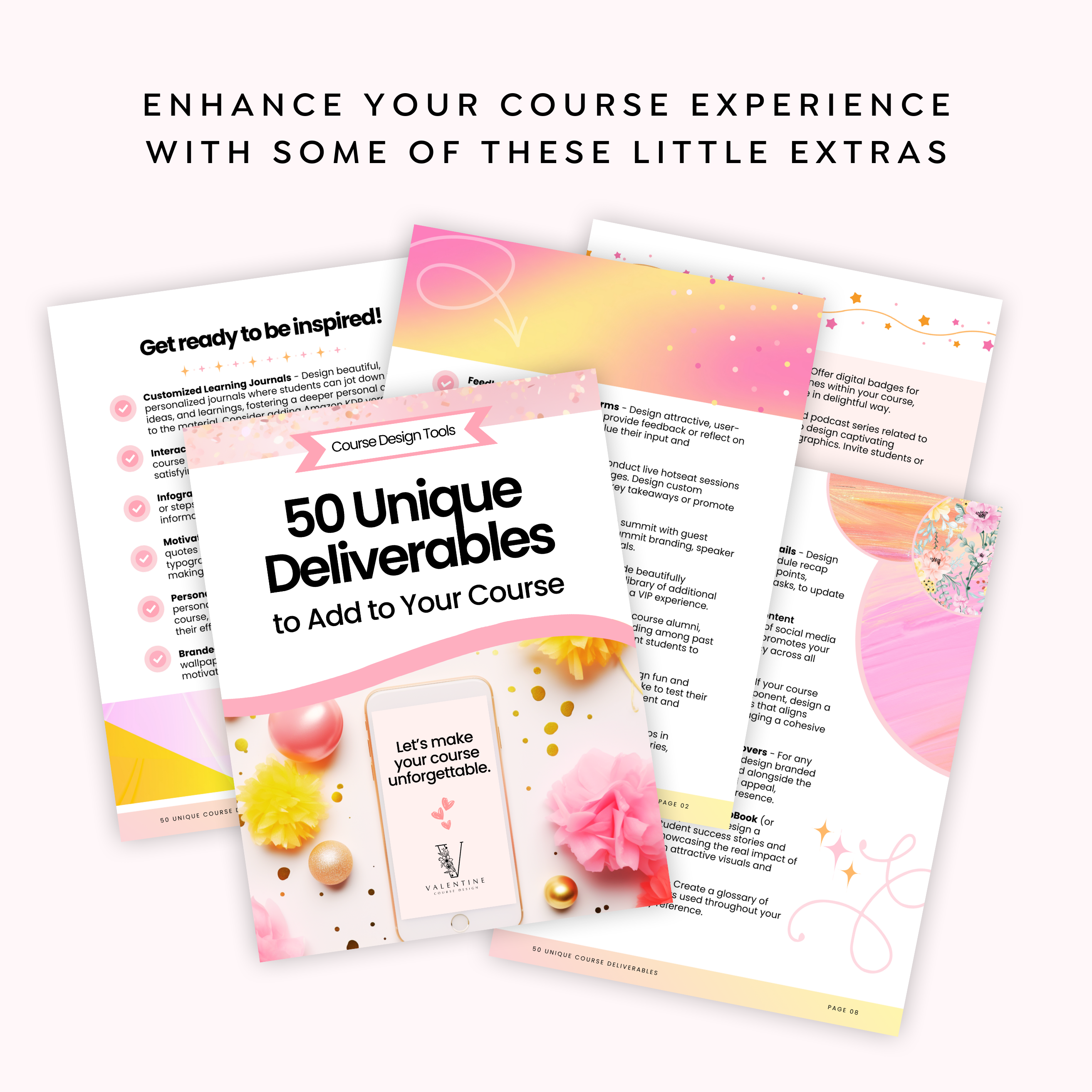 50 Unique Deliverables To Add To Your Course
