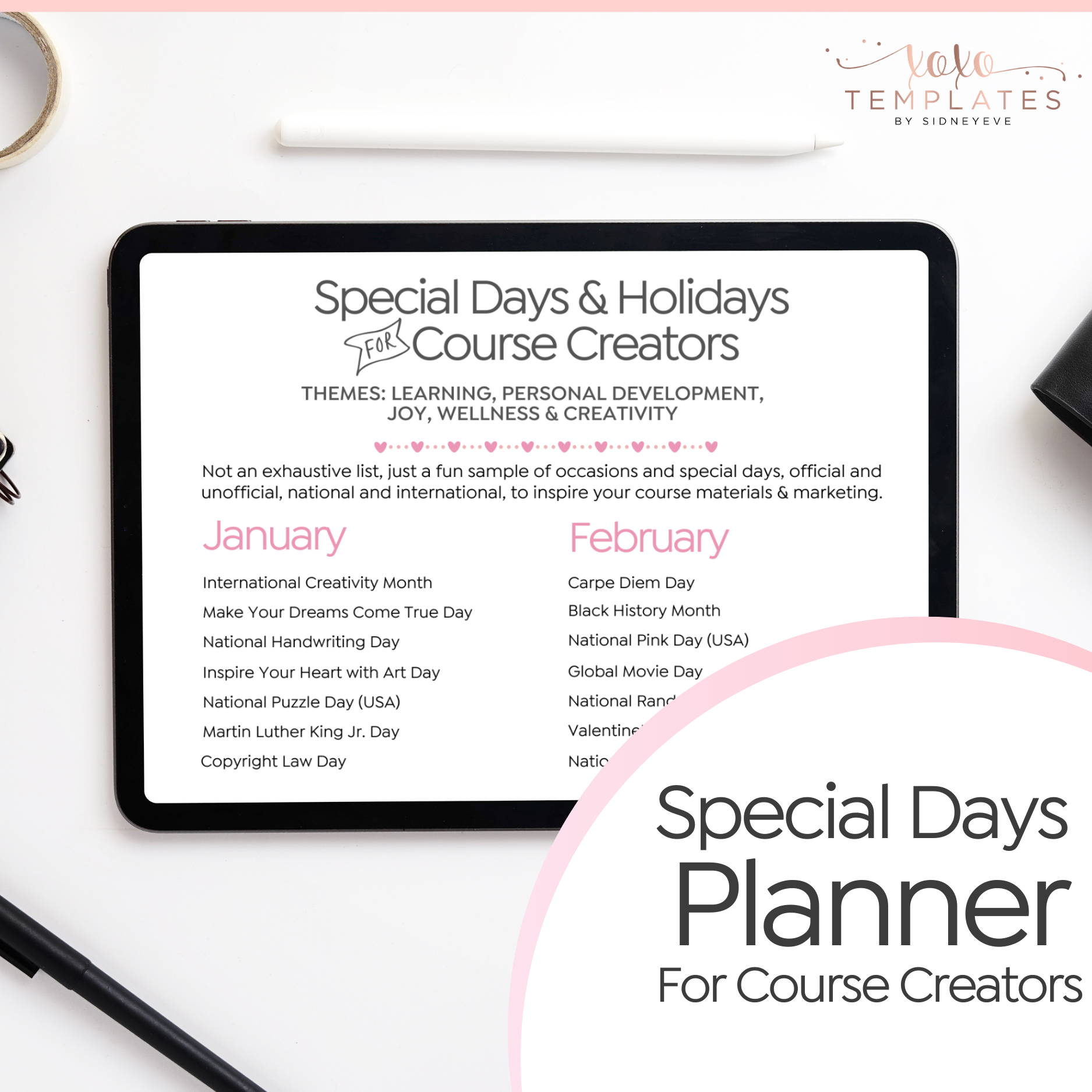 Special Days & Holidays For Course Creators