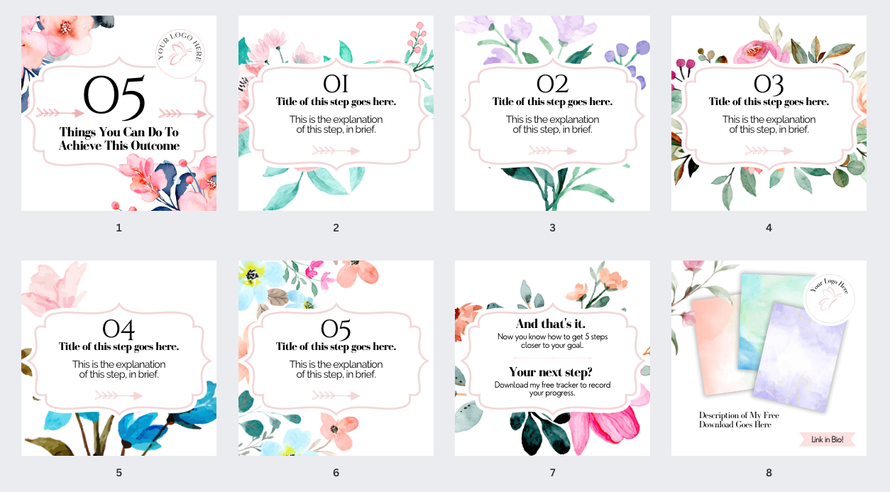 Spring to Fall Instagram Carousels
