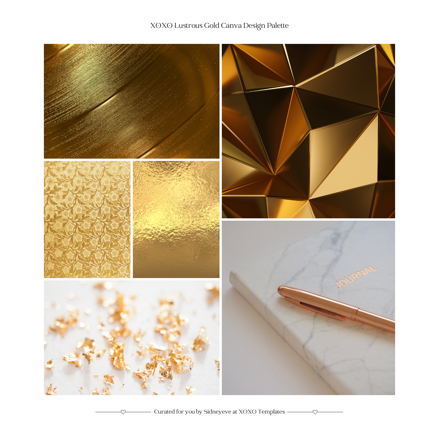 Lustrous Gold Canva Design Palette