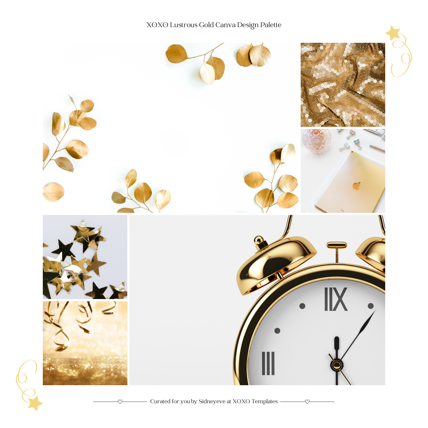 Lustrous Gold Canva Design Palette