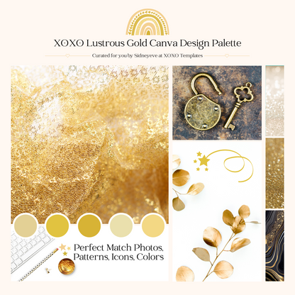 Lustrous Gold Canva Design Palette