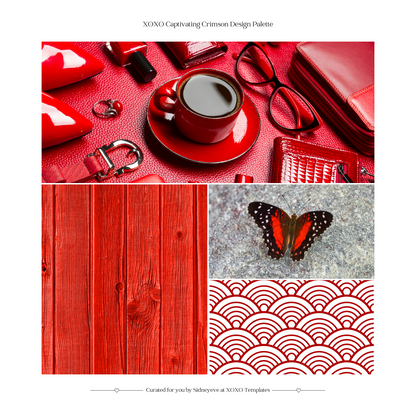 Captivating Crimson Canva Design Palette