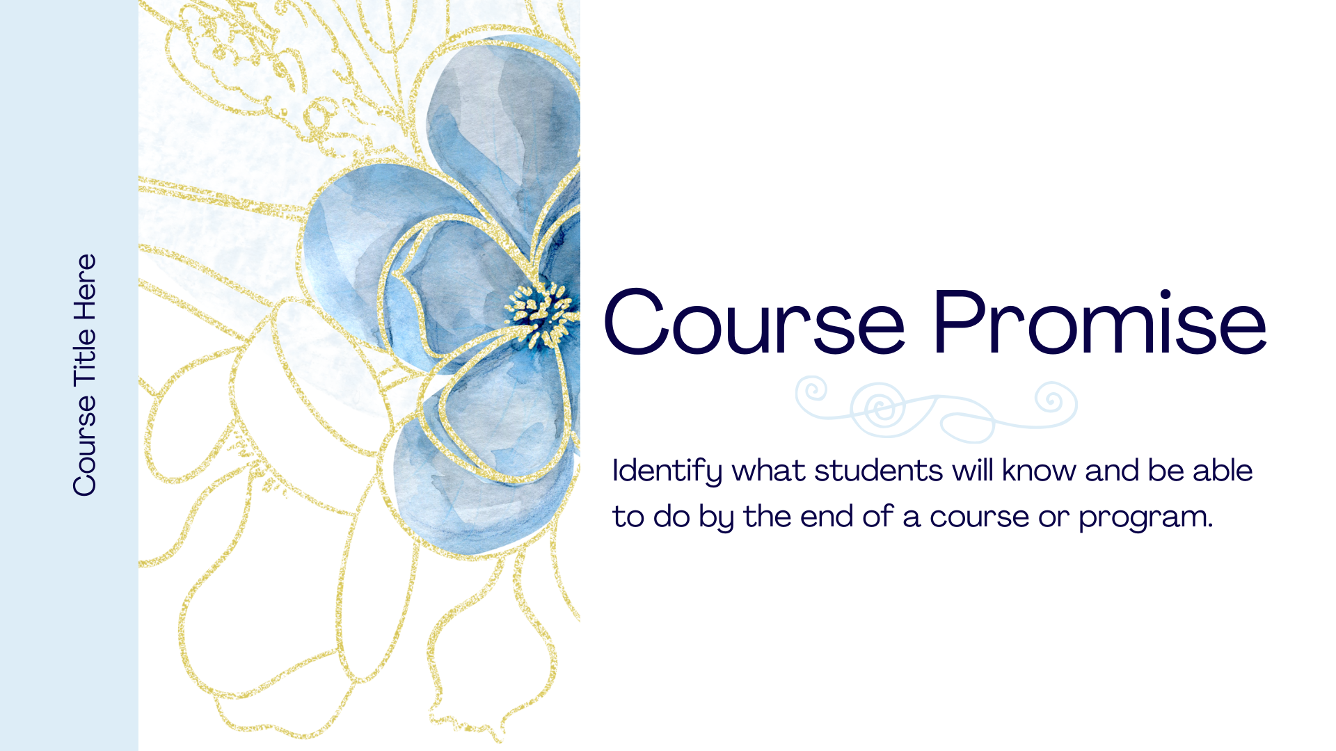 Blue Floral Course Preview Slides