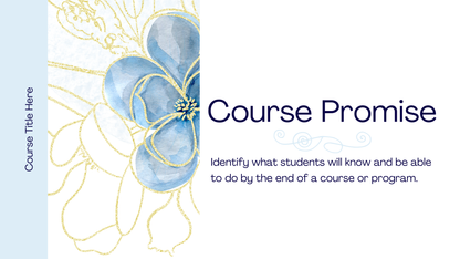 Blue Floral Course Preview Slides