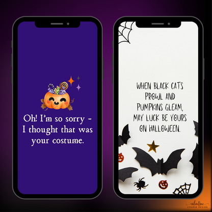 XOXO Spooky Halloween Phone Wallpapers