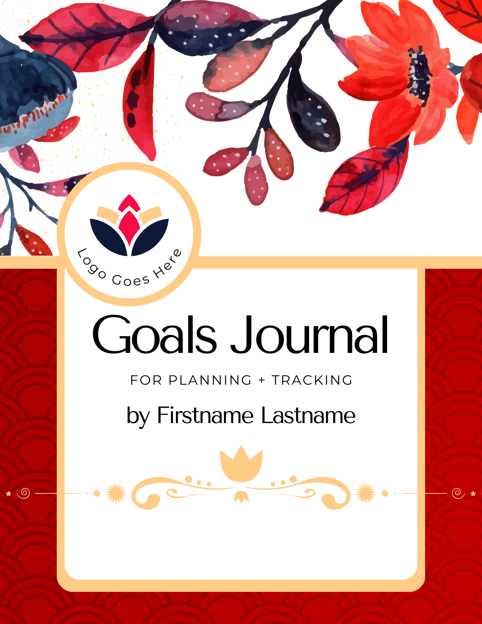 Elegant Goals Journal: Red