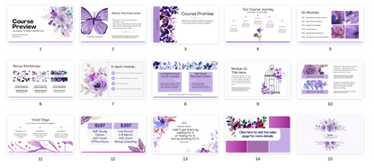 Purple Violet Floral Course Preview Slides