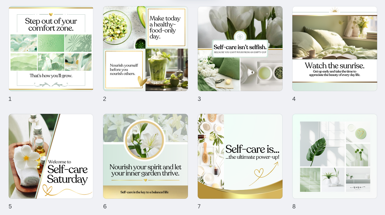 Self-Care Socials: Calming Green