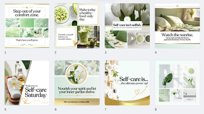 Self-Care Socials: Calming Green