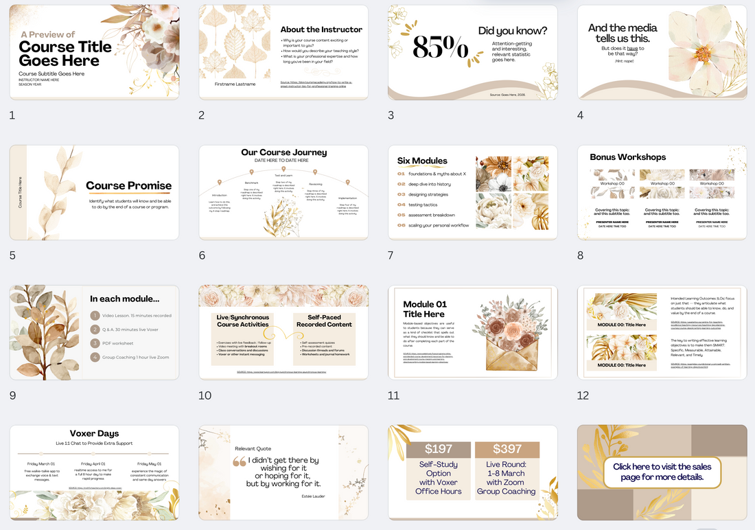 Caramel Course Preview Slides