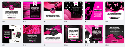 Coaching Promo Squares: Raspberry Noir Collection