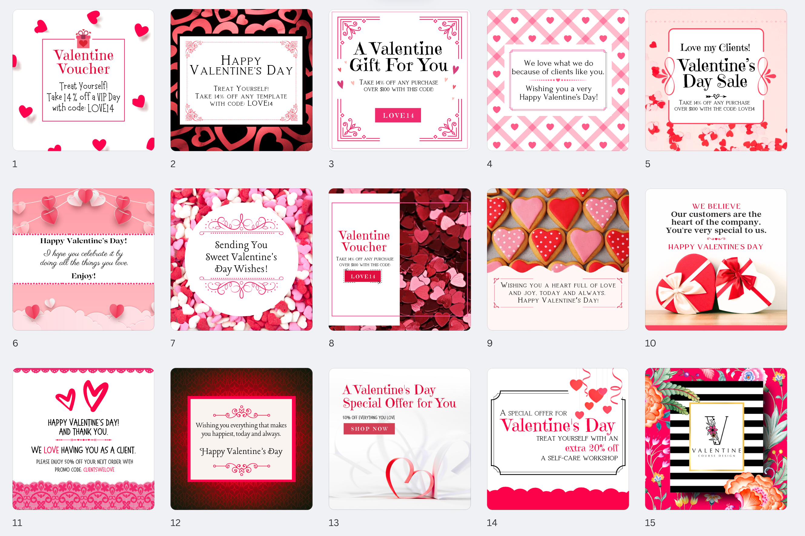 XOXO Valentines Vibe Vouchers