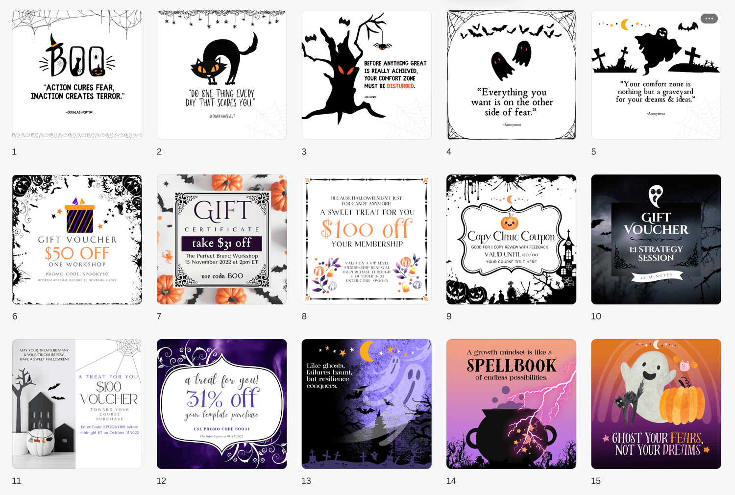 Spooky Squares for Coaches