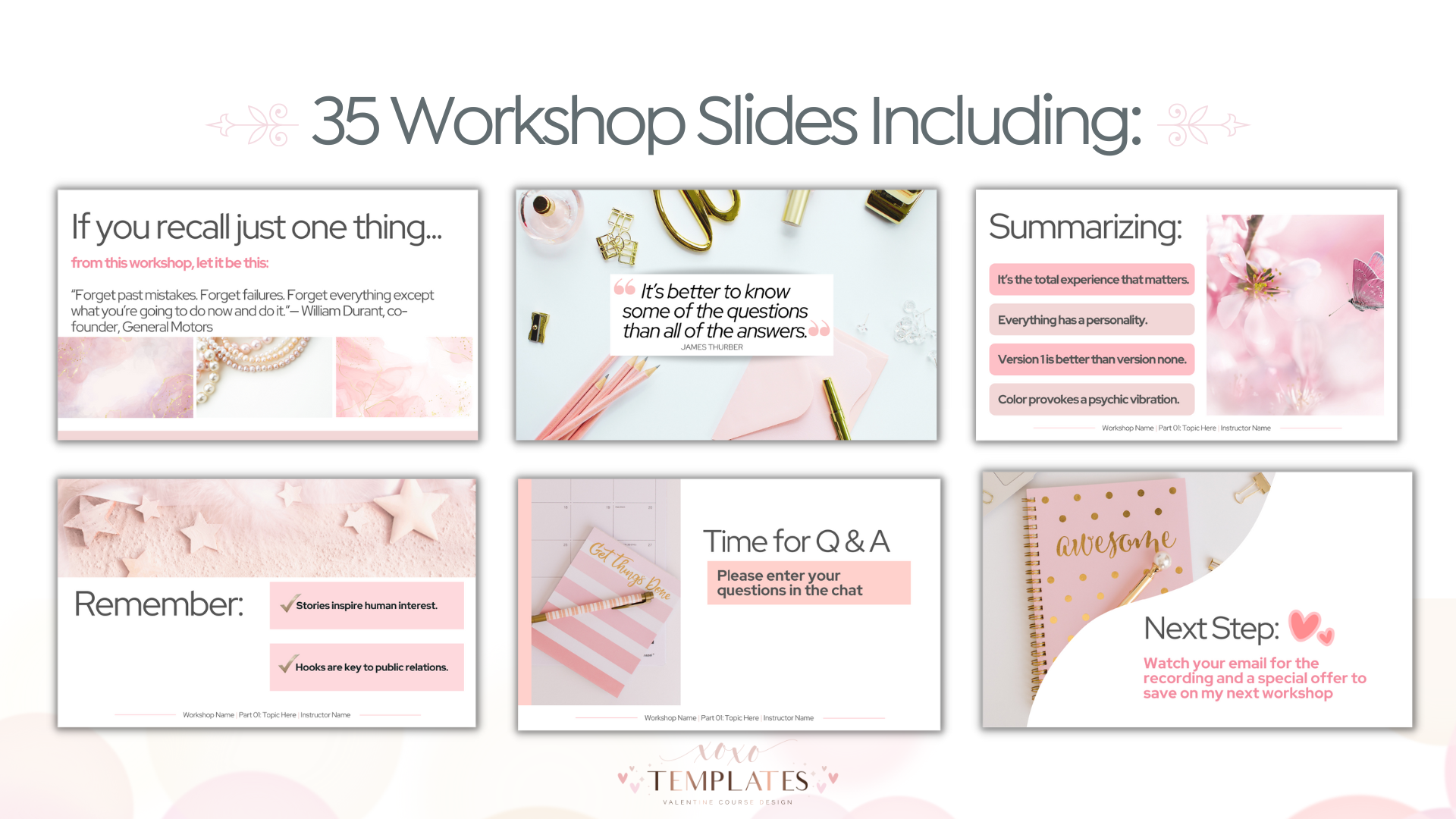 Pretty Course Workshop Graphics Kit