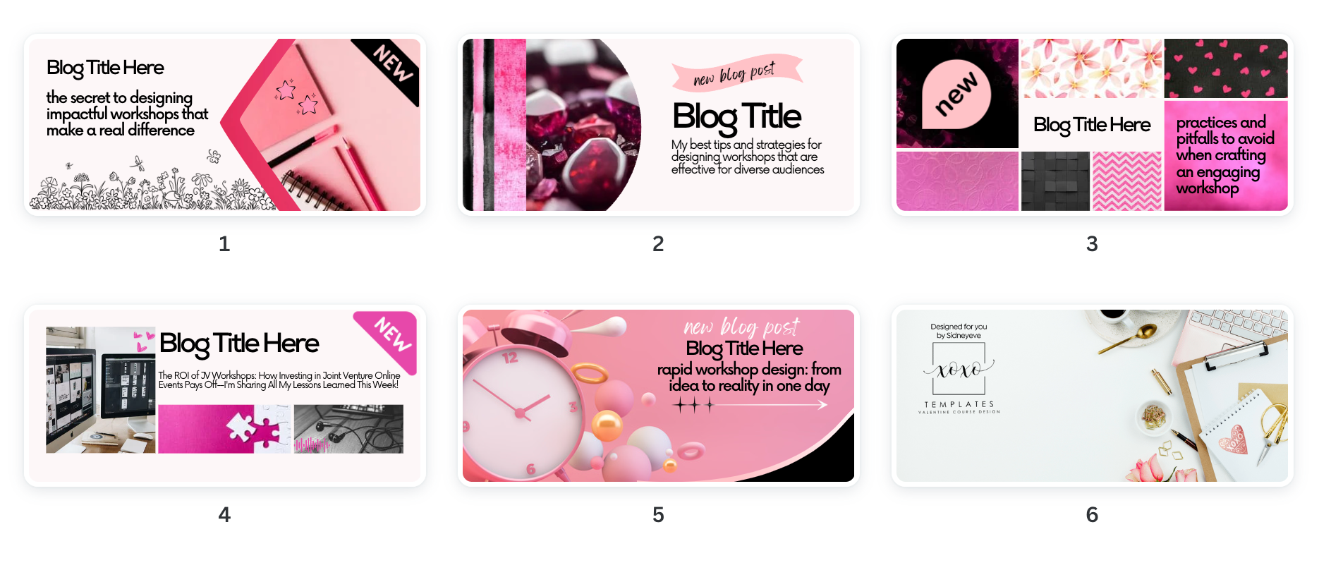 Blog Post Promotional Banners: Raspberry Noir Collection